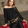 BLUSA STARRY BLISS · NEGRO