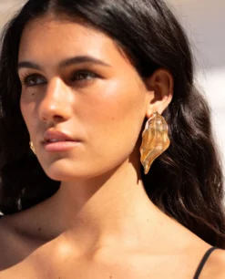 PENDIENTES LEAF · DORADO