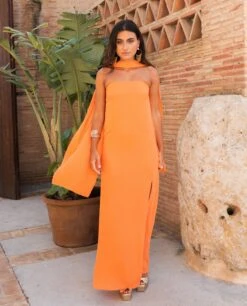 VESTIDO MRS. ARTEAGA · NARANJA -[品牌] Ventas THE-ARE IMG 8676