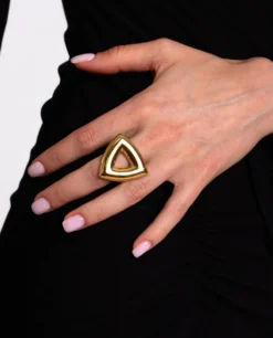 ANILLO CLEO · ACERO BAÑO ORO