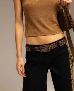 CINTURÓN ZOE · MARRÓN -[品牌] Ventas THE-ARE Sesion de estudio C25 4 1474