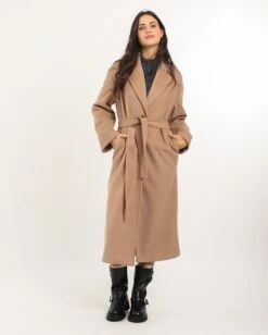 ABRIGO MIDTOWN · CAMEL -[品牌] Ventas THE-ARE abrigo camel largo oversized cinturon solapa mujer the are 6