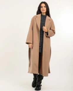 ABRIGO MIDTOWN · CAMEL -[品牌] Ventas THE-ARE abrigo camel largo oversized cinturon solapa mujer the are 7