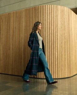 ABRIGO REUNITED · AZUL Y FUCSIA -[品牌] Ventas THE-ARE abrigo cuadros azul fucsia oversized recto solapa mujer the are 2