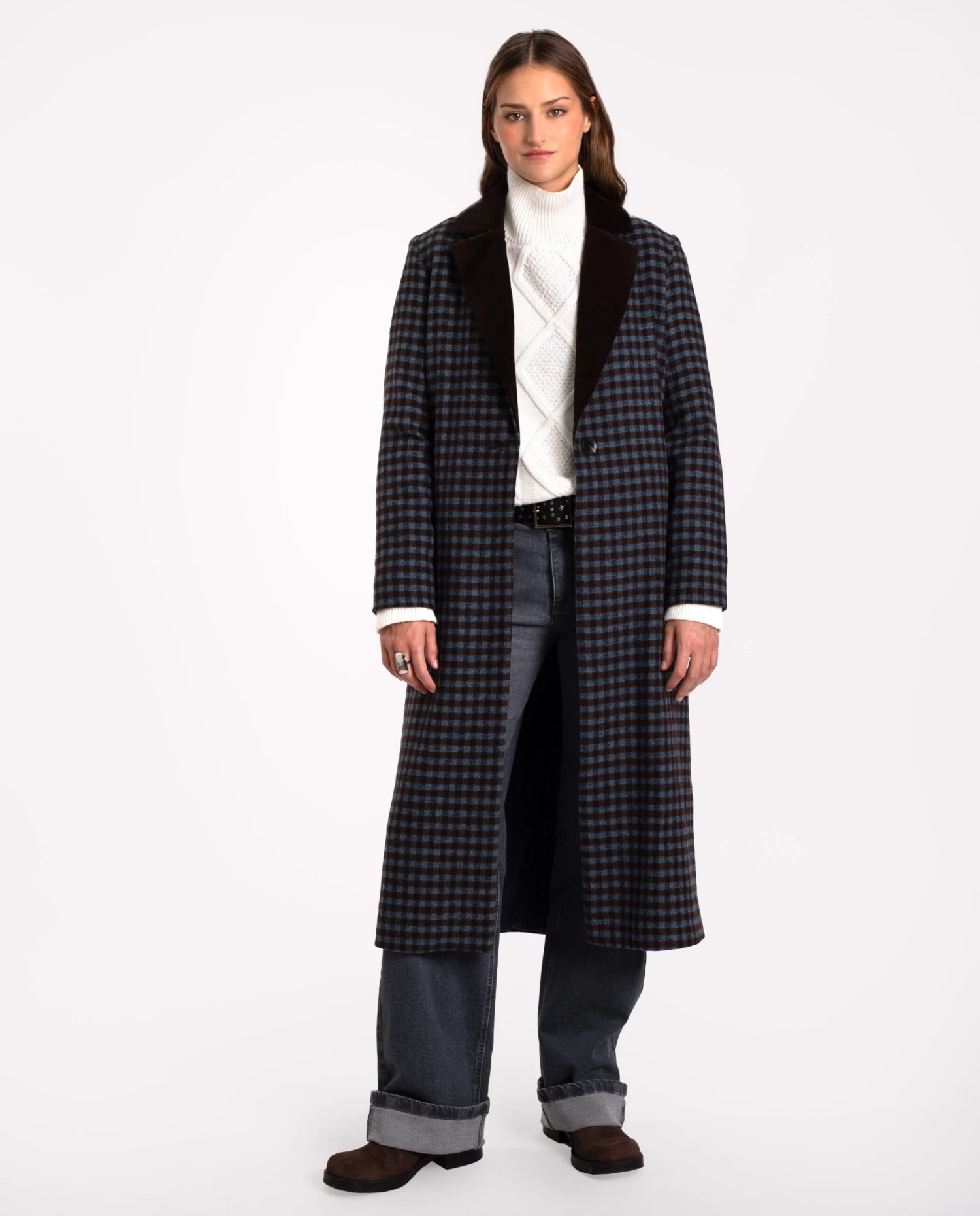 ABRIGO WALK ON BY · CUADROS 2 ABRIGO WALK ON BY · CUADROS - Imagen 2