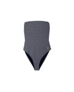 BAÑADOR MYKONOS · VICHY -[品牌] Ventas THE-ARE banador cuadros vichy azul blanco sin tirantes mujer the are eci img 5