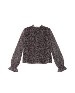 BLUSA MANY REASONS · ESTAMPADO -[品牌] Ventas THE-ARE blusa animal print manga abullonada beige negro volantes conjunto mujer the are eci img 5