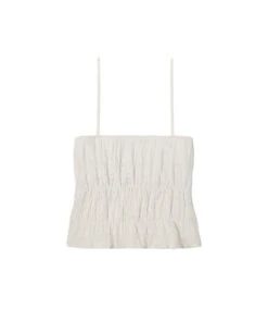 BLUSA SAND DUNE · CRUDO -[品牌] Ventas THE-ARE blusa blanca cuerpo engomado tirantes crop mujer the are eci img 5