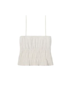 BLUSA SAND DUNE · CRUDO -[品牌] Ventas THE-ARE blusa blanca cuerpo engomado tirantes crop mujer the are eci img 5 scaled