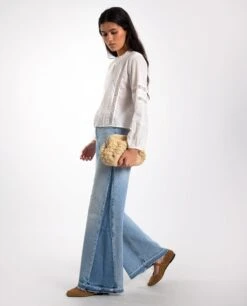 BLUSA CHASING MOMENTS · BLANCO -[品牌] Ventas THE-ARE blusa blanca manga larga algodon canesu mujer the are 13