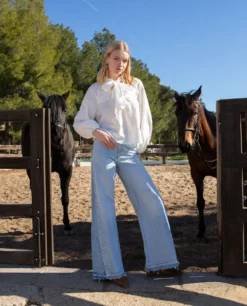 BLUSA SWEET ESCAPE · CRUDO -[品牌] Ventas THE-ARE blusa blanca romantica fluida lazada cuello manga abullonada mujer the are 4 scaled