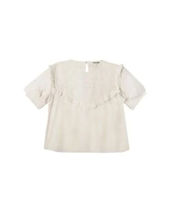 BLUSA CAMERA ROLL · CRUDO -[品牌] Ventas THE-ARE blusa blanca volantes manga corta conjunto mujer the are eci img 5