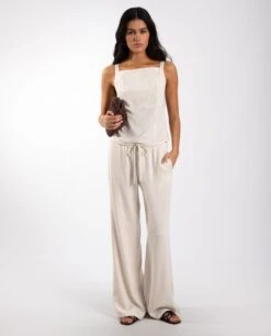 BLUSA MEDITERRANEAN SPIRIT · CRUDO -[品牌] Ventas THE-ARE blusa crudo lino lazada espalda tirantes conjunto mujer the are 9