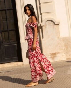 FALDA SUNKISSED DAYS · ESTAMPADO -[品牌] Ventas THE-ARE blusa estampada roja nido de abeja mujer the are 7