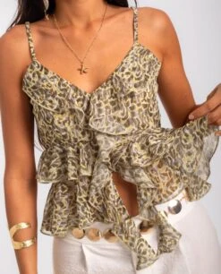 BLUSA ETHEREAL GLOW · ESTAMPADO -[品牌] Ventas THE-ARE blusa estampada volantes tirantes mujer the are eci img 3