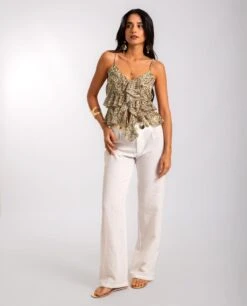 BLUSA ETHEREAL GLOW · ESTAMPADO -[品牌] Ventas THE-ARE blusa estampada volantes tirantes mujer the are eci img 4