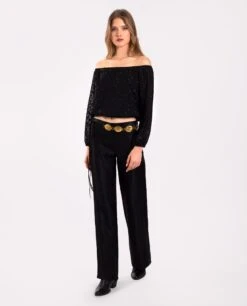 BLUSA STARRY BLISS · NEGRO -[品牌] Ventas THE-ARE blusa midi negro tirantes lurex fiesta mujer the are 2 f86e3d8e 685e 42c3 8fc3 6c2b8b17ddab