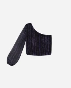 BLUSA GETTIN READY · ESTAMPADO -[品牌] Ventas THE-ARE blusa negra asimetrica estampado manga abullonada tie dye fiesta mujer the are eci img 5