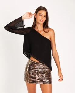 BLUSA MEET US THERE · NEGRO