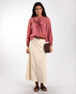 BLUSA SWEET ESCAPE · BLUSH -[品牌] Ventas THE-ARE blusa rosa romantica fluida lazada cuello manga abullonada mujer the are eci img 4 4fb6e925 2847 476c a4b1 20d2aa44a458