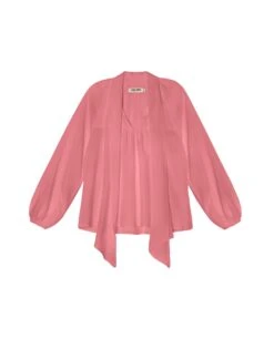 BLUSA SWEET ESCAPE · BLUSH -[品牌] Ventas THE-ARE blusa rosa romantica fluida lazada cuello manga abullonada mujer the are eci img 5