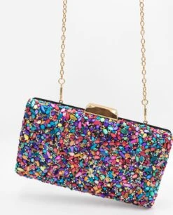 CLUTCH NOTHING ELSE MATTERS · DORADO Y MULTICOLOR