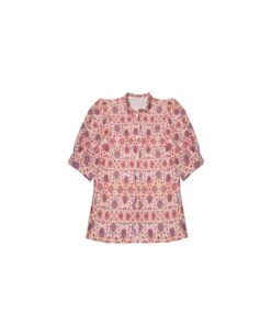 CAMISA GIRLS CREW · ESTAMPADO -[品牌] Ventas THE-ARE camisa manga 3 4 estampado floral cuello alto pliegues mujer the are eci img 5