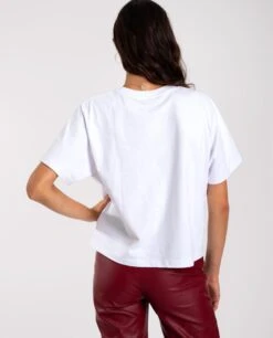 CAMISETA GROW TOGETHER · BLANCO -[品牌] Ventas THE-ARE camiseta blanca oversized grafico rojo algodon mujer the are eci img 2