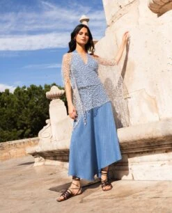 CAPA CROCHET BELLA · PLATA -[品牌] Ventas THE-ARE capa beige punto flecos asim trica mujer the are 4