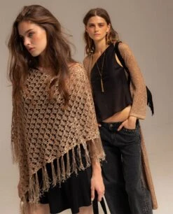 CAPA DUNE DANCER · BRONCE -[品牌] Ventas THE-ARE capa pico flecos acabado brillante mujer the are 03