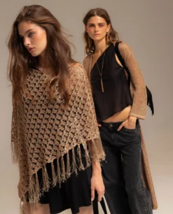 CAPA DUNE DANCER · BRONCE -[品牌] Ventas THE-ARE capa pico flecos acabado brillante mujer the are 03 scaled