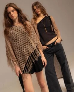 CAPA DUNE DANCER · BRONCE -[品牌] Ventas THE-ARE capa pico flecos acabado brillante mujer the are 04