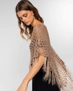 CAPA DUNE DANCER · BRONCE -[品牌] Ventas THE-ARE capa pico flecos acabado brillante mujer the are eci img 3