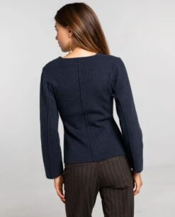 CÁRDIGAN THIS IS HER · AZUL -[品牌] Ventas THE-ARE cardigan punto canale azul mangas volumen botones mujer the are eci img 2