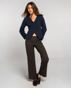 CÁRDIGAN THIS IS HER · AZUL -[品牌] Ventas THE-ARE cardigan punto canale azul mangas volumen botones mujer the are eci img 4 scaled