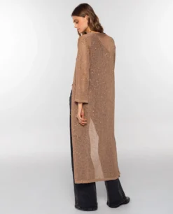 CÁRDIGAN CITY HALO · DORADO -[品牌] Ventas THE-ARE cardigan punto lentejuelas manga larga mujer the are eci img 3 scaled