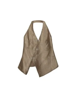 CHALECO ETHEREAL MUSE · DORADO -[品牌] Ventas THE-ARE chaleco dorado escote halter satinado conjunto elegante fiesta mujer the are eci img 5 de1dafa3 9dad 4780 8442 d9f3ffc312b1