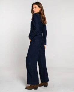 CHAQUETA DOWNTOWN · AZUL -[品牌] Ventas THE-ARE chaqueta azul entallada vaquera botones conjunto mujer the are 3