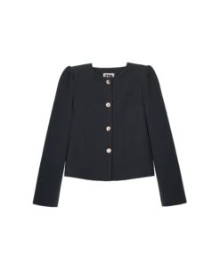 CHAQUETA MY ROUTE · GRIS -[品牌] Ventas THE-ARE chaqueta gris entallada abotonada forro elegante mujer the are eci img 5