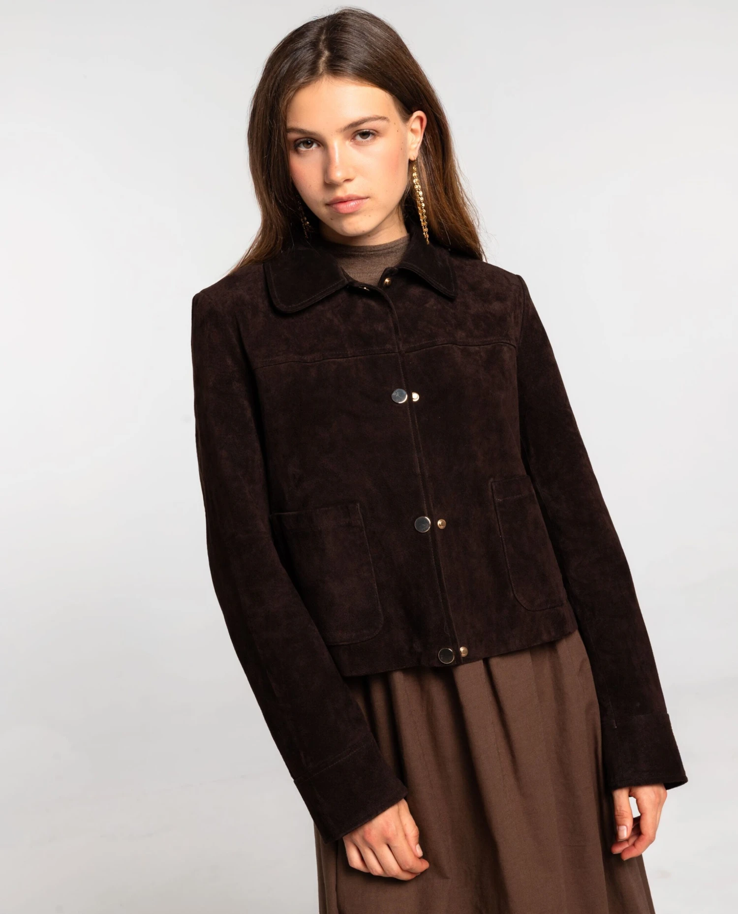 CHAQUETA HER MOMENT · MARRÓN 4 CHAQUETA HER MOMENT · MARRÓN - Imagen 4