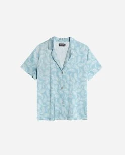 PIJAMA BLUE MESS · CAMISA CORTA -[品牌] Ventas THE-ARE coleccion pijamas influencers maria frubies camisa corta estampada saten mujer the are 2