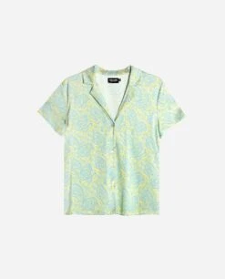 PIJAMA YELLOW DISORDER · CAMISA CORTA -[品牌] Ventas THE-ARE coleccion pijamas influencers maria frubies camisa corta estampada saten mujer the are