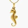 COLLAR SEAHORSE · ACERO BAÑO ORO