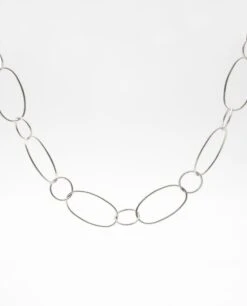 COLLAR JOIN ME · BAÑO PLATA -[品牌] Ventas THE-ARE collar largo dorado eslabones ovalados miltiposicion complementos 5