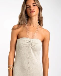 COLLAR JOIN ME · BAÑO PLATA -[品牌] Ventas THE-ARE collar largo plata eslabones ovalados miltiposicion complementos the are1