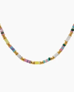 COLLAR MARINES COLORS · ACERO BAÑO ORO -[品牌] Ventas THE-ARE collar piedras colores dorado complementos the are 2