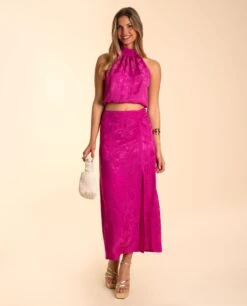 FALDA VERBENA · BUGANVILLA -[品牌] Ventas THE-ARE falda buganvilla midi mujer eventos the are 3