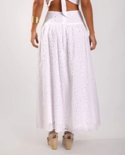 FALDA WISH YOU WERE · BLANCO -[品牌] Ventas THE-ARE falda calada blanca cintura mujer the are eci img 3