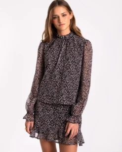 FALDA MANY REASONS · ESTAMPADO -[品牌] Ventas THE-ARE falda corta animal print volantes beige negro volantes conjunto mujer the are 2 scaled