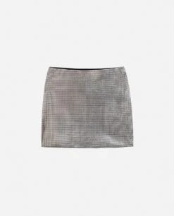 FALDA LIGHT UP · PLATA -[品牌] Ventas THE-ARE falda corta plata brilllo talle bajo fiesta mujer the are eci img 5
